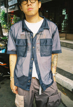 Load image into Gallery viewer, Made Friday Mesh Collar Shirt in Steel Blue
