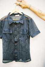 Load image into Gallery viewer, Made Friday Mesh Collar Shirt in Steel Blue
