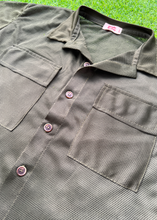 Load image into Gallery viewer, Made Friday Mesh Collar Shirt in Army Green
