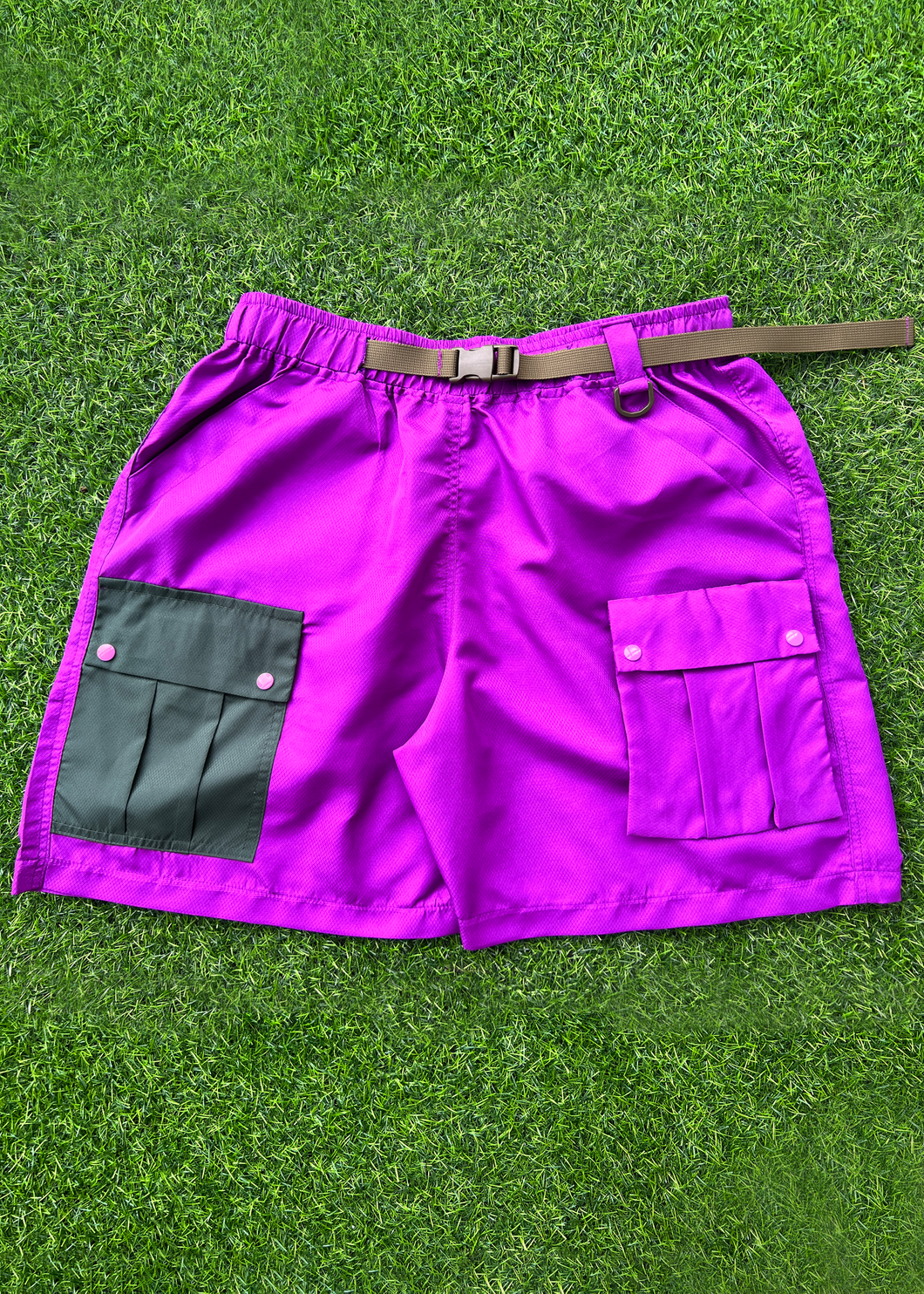 Made Friday Utility Shorts in Eggplant